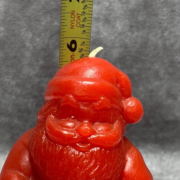 Vintage Hallmark Red Santa Claus Shaped Drip Candle 5.75" Tall Christmas Decor - Picture 8 of 9
